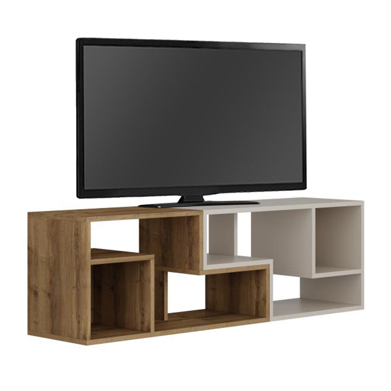 Έπιπλο Τηλεόρασης Glis Πολυμορφικό Χρώμα Ανοιχτό Καρυδί - Sandstone 145x35x44,8