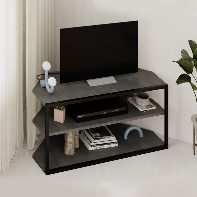 Έπιπλο Τηλεόρασης Γωνιακό Echo Χρώμα Γκρι Ρετρό 98x37x45