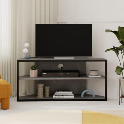 Έπιπλο Τηλεόρασης Γωνιακό Echo Χρώμα Γκρι Ρετρό 98x37x45