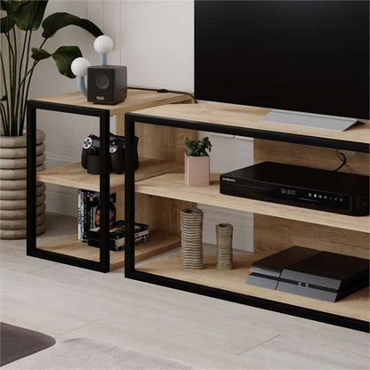 Έπιπλο Τηλεόρασης Γωνιακό Echo Χρώμα Sapphire Oak 98x37x45