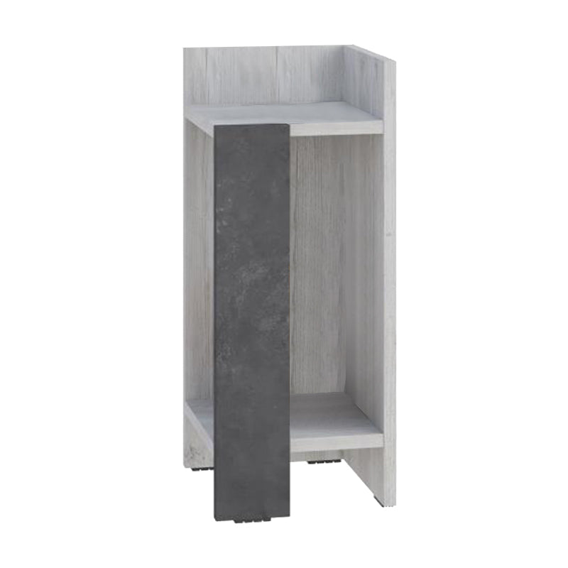 Κομοδίνο Elos Δεξί Χρώμα Λευκό Αντικέ - Γκρι Ρετρό 25x27x60