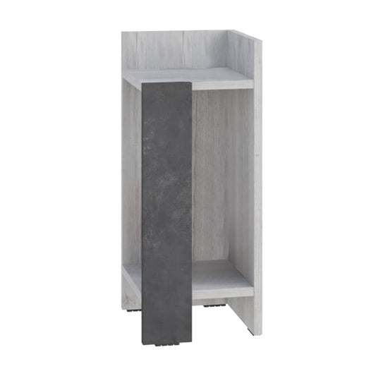 Κομοδίνο Elos Δεξί Χρώμα Λευκό Αντικέ - Γκρι Ρετρό 25x27x60