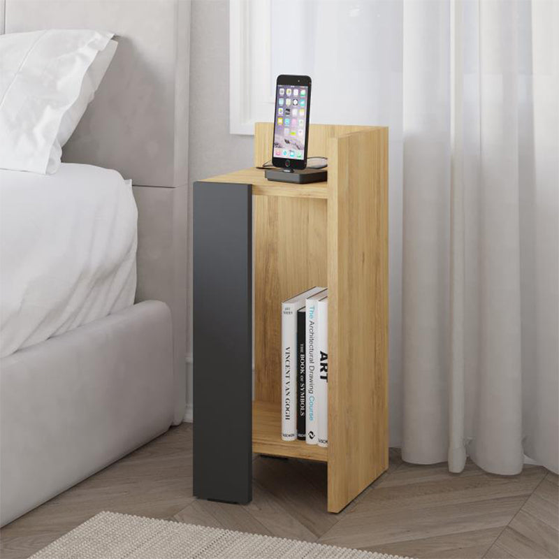 Κομοδίνο Elos Δεξί Χρώμα Sapphire Oak - Ανθρακί 25x27x60