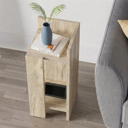 Elos Nightstand Right Travertine Color 25x27x60