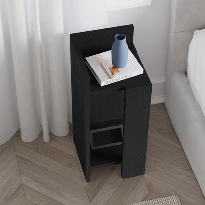 Κομοδίνο Elos Αριστερό Χρώμα Black Wood 25x27x60