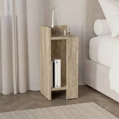 Elos Nightstand Left Travertine color 25x27x60