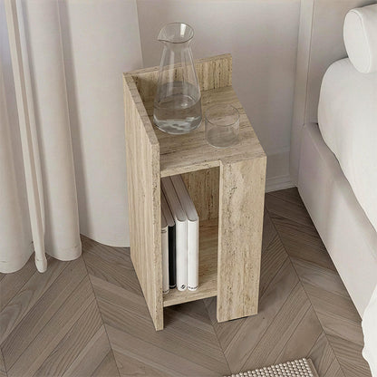 Elos Nightstand Left Travertine color 25x27x60