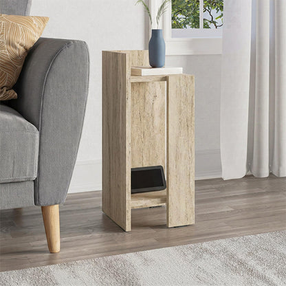 Elos Nightstand Left Travertine color 25x27x60