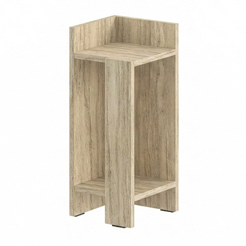 Elos Nightstand Left Travertine color 25x27x60