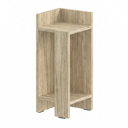 Elos Nightstand Left Travertine color 25x27x60
