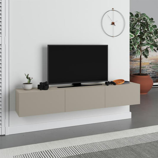 Έπιπλο Τηλεόρασης Επιτοίχιο Francy Χρώμα Sandstone 180x30x30