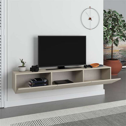 Έπιπλο Τηλεόρασης Επιτοίχιο Francy Χρώμα Sandstone 180x30x30