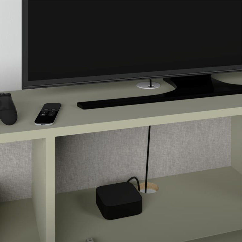Έπιπλο Τηλεόρασης Επιτοίχιο Francy Χρώμα Ash Green 180x30x30