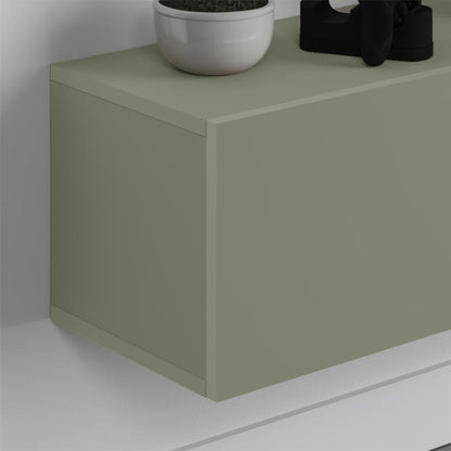 Έπιπλο Τηλεόρασης Επιτοίχιο Francy Χρώμα Ash Green 180x30x30