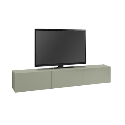 Έπιπλο Τηλεόρασης Επιτοίχιο Francy Χρώμα Ash Green 180x30x30