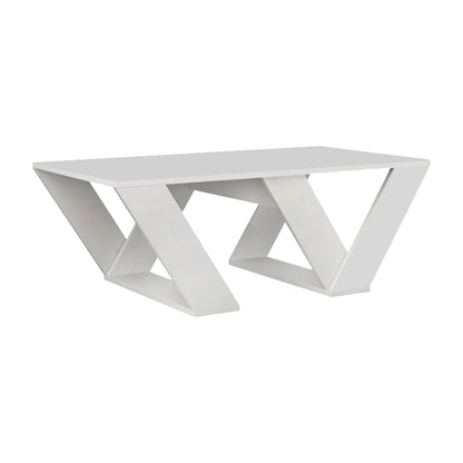 Τραπεζάκι Σαλονιού Pipra Χρώμα Λευκό 110x60x40