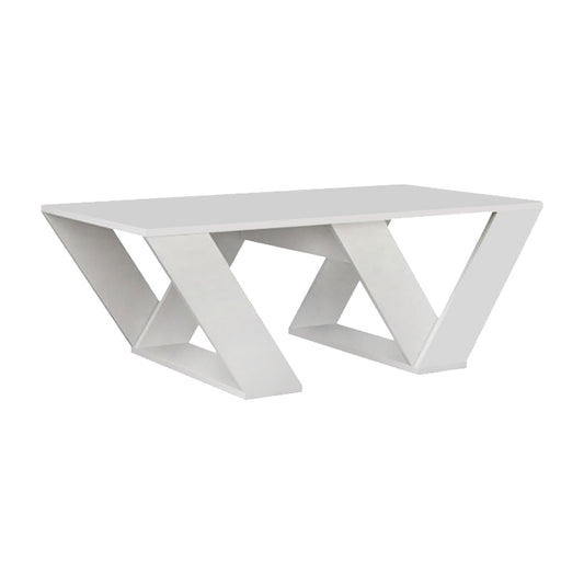 Τραπεζάκι Σαλονιού Pipra Χρώμα Λευκό 110x60x40