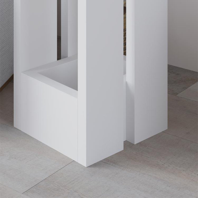 Τραπεζάκι Βοηθητικό Tasos Χρώμα Λευκό 30x30x50,3
