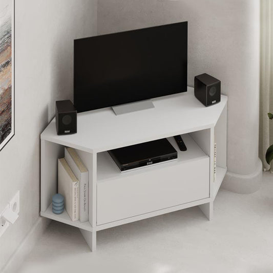 Έπιπλο Τηλεόρασης Γωνιακό Viva Χρώμα Λευκό 95,7x35,4x45