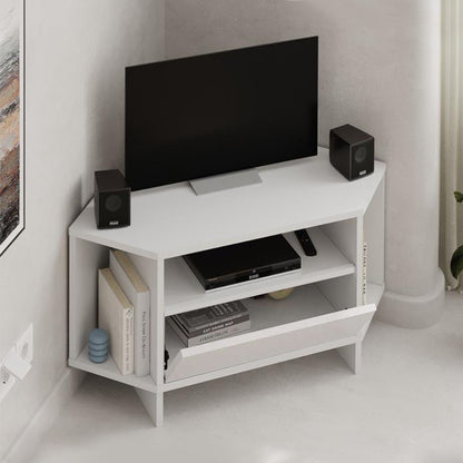 Έπιπλο Τηλεόρασης Γωνιακό Viva Χρώμα Λευκό 95,7x35,4x45