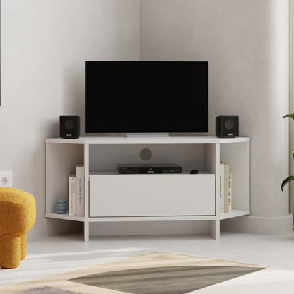 Έπιπλο Τηλεόρασης Γωνιακό Viva Χρώμα Λευκό 95,7x35,4x45