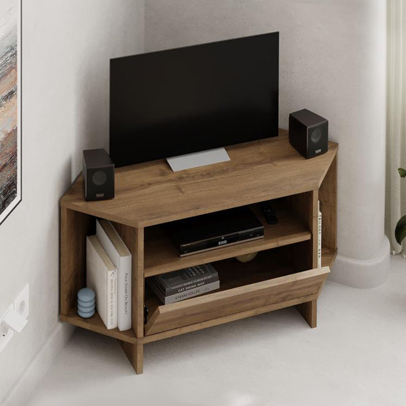 Έπιπλο Τηλεόρασης Γωνιακό Viva Χρώμα Ανοιχτό Καρυδί 95,7x35,4x45