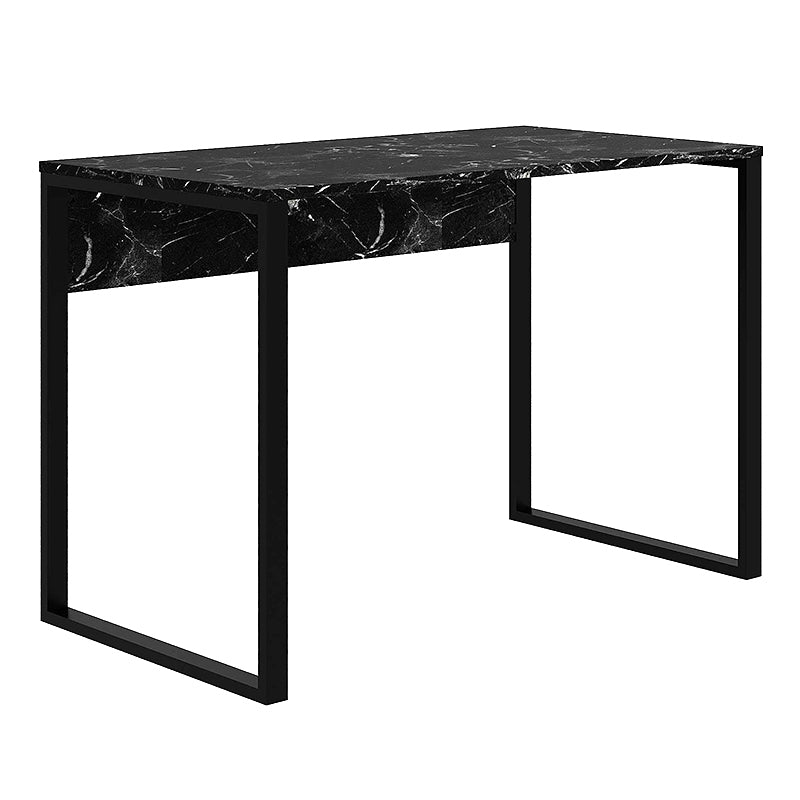 Γραφείο Εργασίας Inna Χρώμα Μαύρο Εφέ Μαρμάρου 100x60x75