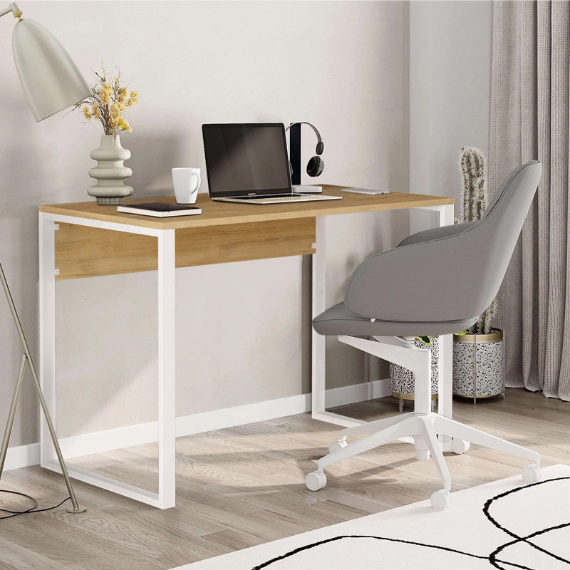 Γραφείο Εργασίας Inna Χρώμα Sapphire Oak - Λευκό 100x60x75