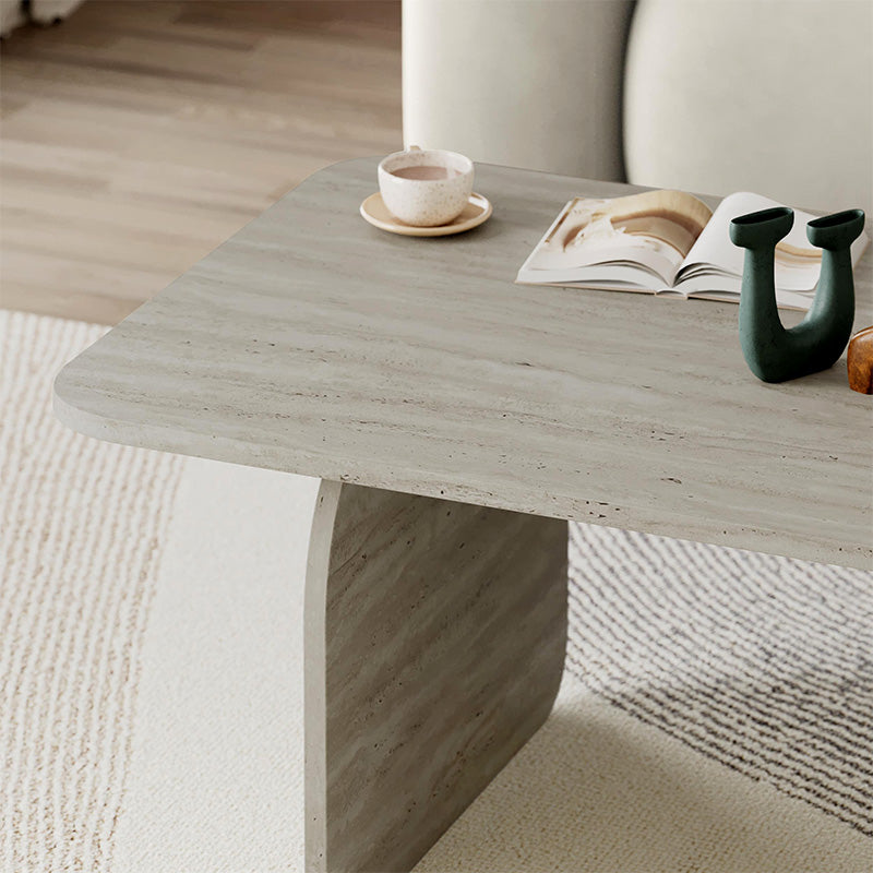 Τραπεζάκι Σαλονιού Pietra Χρώμα Neo Travertine 100x60x41,8