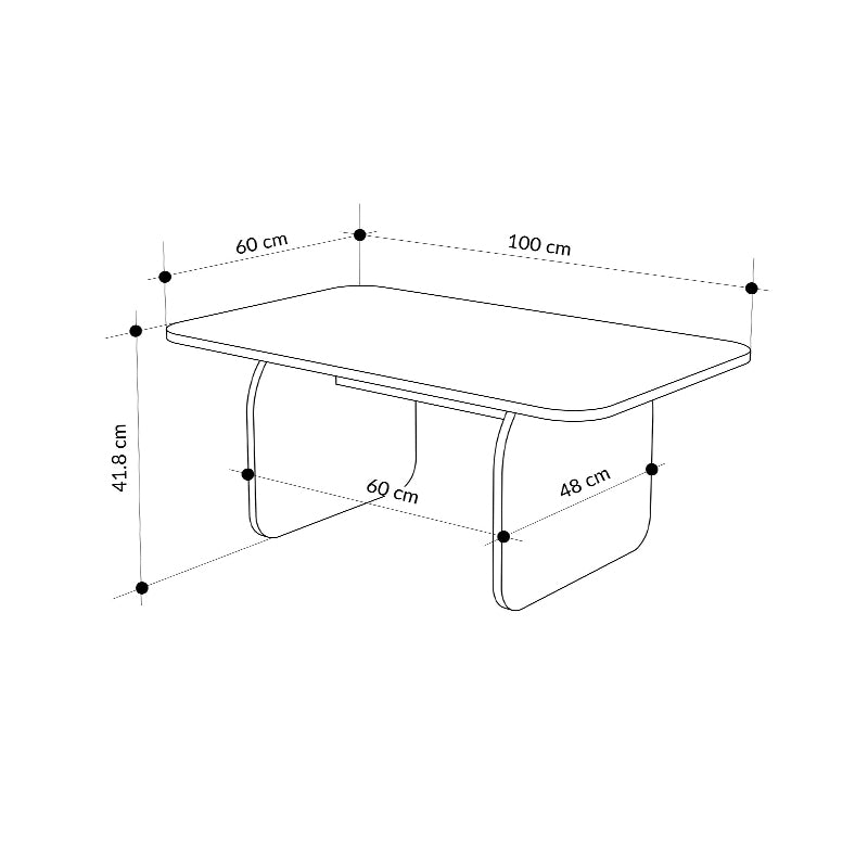 Τραπεζάκι Σαλονιού Pietra Χρώμα Sepet Oak - Sandstone 100x60x41,8