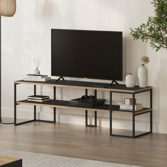 Έπιπλο Τηλεόρασης Friday Χρώμα Black Wood 140x37x45