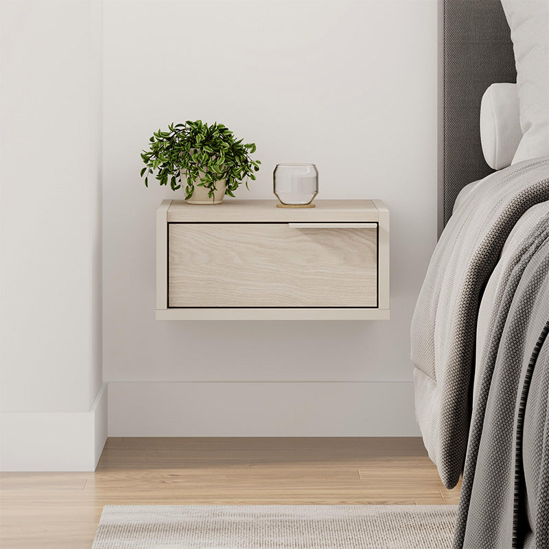 Κομοδίνο Επιτοίχιο Eco Χρώμα Sandstone - Light Oak 40x33x18,5