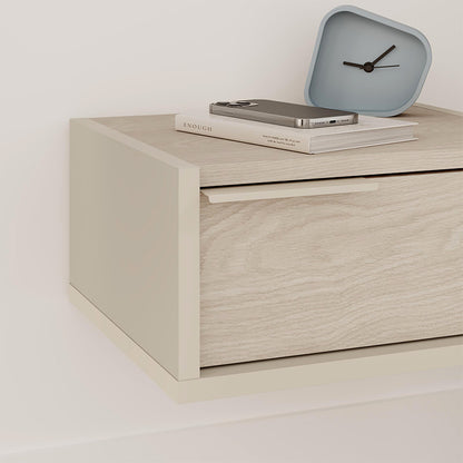 Κομοδίνο Επιτοίχιο Eco Χρώμα Sandstone - Light Oak 40x33x18,5