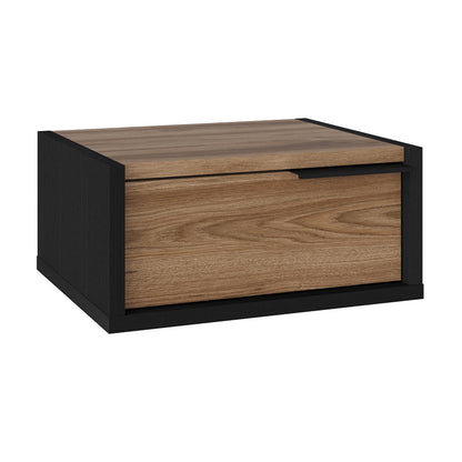 Κομοδίνο Επιτοίχιο Eco Χρώμα Black Wood - Καρυδί 40x33x18,5