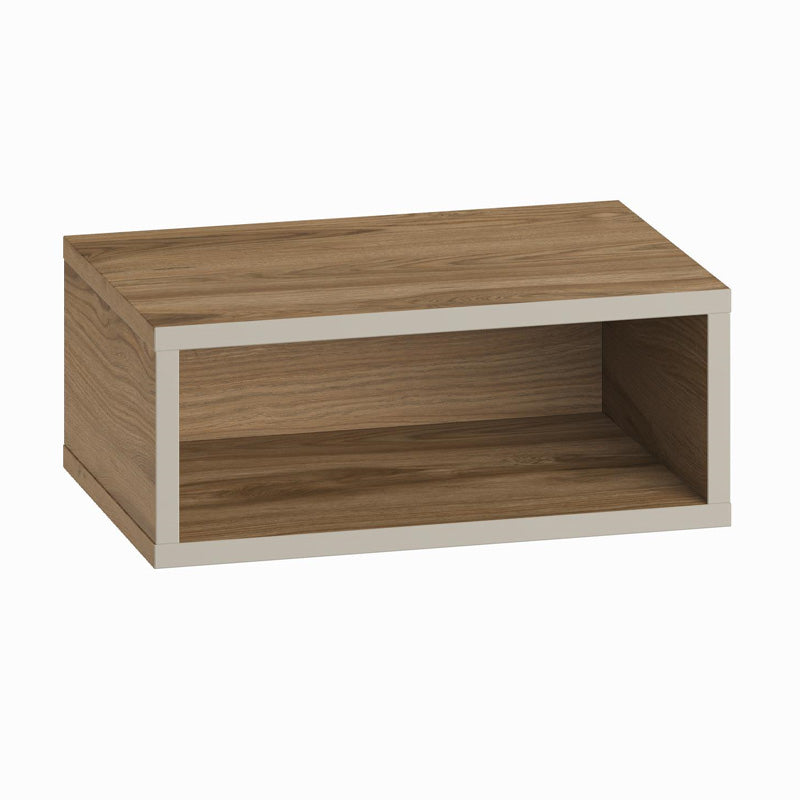Κομοδίνο Επιτοίχιο Brik με LED Χρώμα Καρυδί - Sandstone 45x30x18