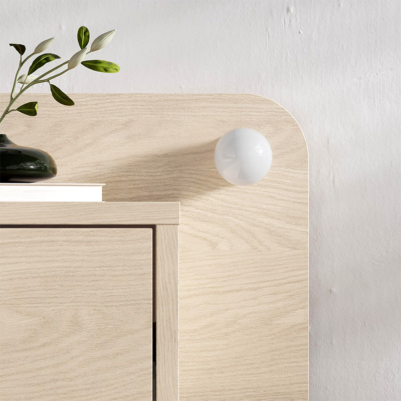 Κομοδίνο Επιτοίχιο Dotta με LED Χρώμα Light Oak 52x33,6x28