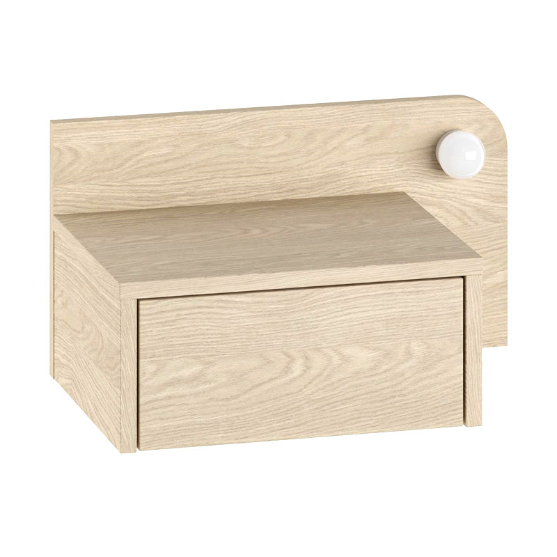 Κομοδίνο Επιτοίχιο Dotta με LED Χρώμα Light Oak 52x33,6x28