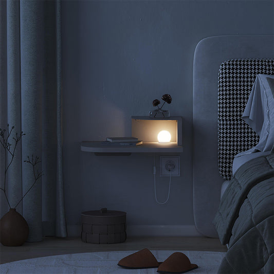 Κομοδίνο Επιτοίχιο Luno με LED Χρώμα Sandstone 40x30x16,2