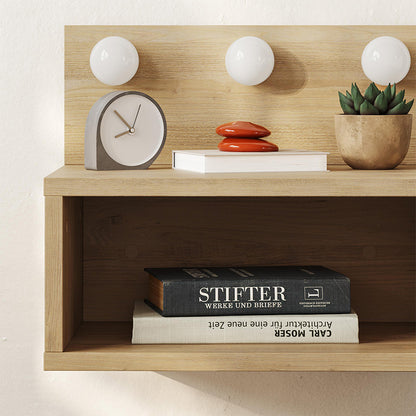 Κομοδίνο Επιτοίχιο Treo με LED Χρώμα Sapphire Oak 40x30x33,8