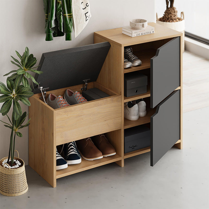 Παπουτσοθήκη Haven Χρώμα Sapphire Oak - Ανθρακί 101x35x80,4