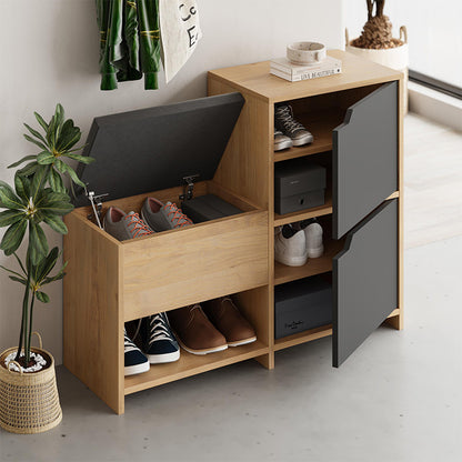Παπουτσοθήκη Haven Χρώμα Sapphire Oak - Ανθρακί 101x35x80,4
