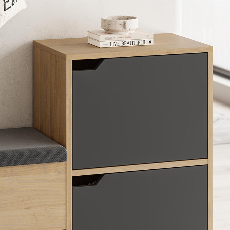 Παπουτσοθήκη Haven Χρώμα Sapphire Oak - Ανθρακί 101x35x80,4