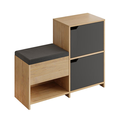 Παπουτσοθήκη Haven Χρώμα Sapphire Oak - Ανθρακί 101x35x80,4
