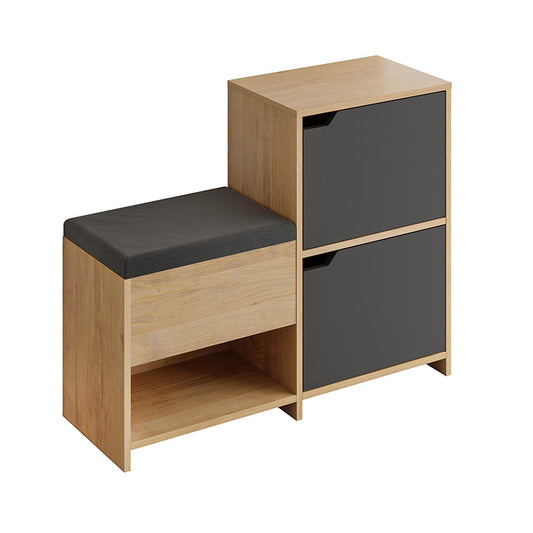 Παπουτσοθήκη Haven Χρώμα Sapphire Oak - Ανθρακί 101x35x80,4