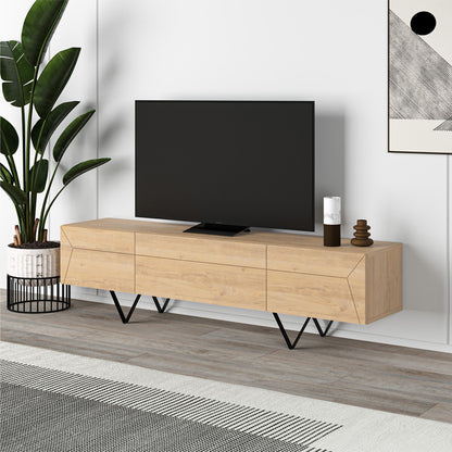 Έπιπλο Τηλεόρασης Jacomen Χρώμα Sapphire Oak 160x35x43