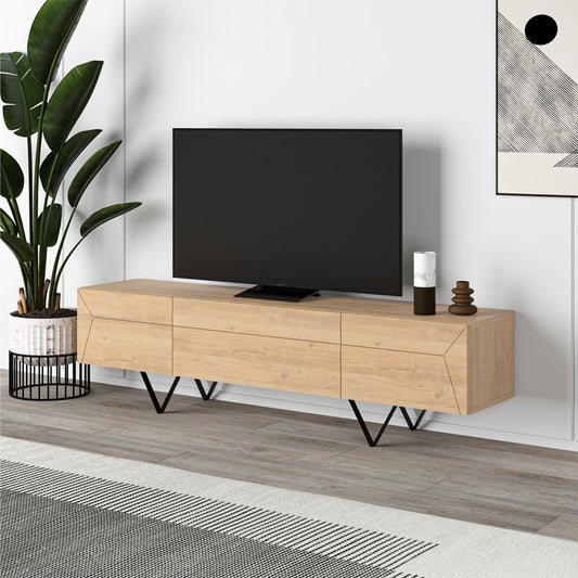 Έπιπλο Τηλεόρασης Jacomen Χρώμα Sapphire Oak 160x35x43