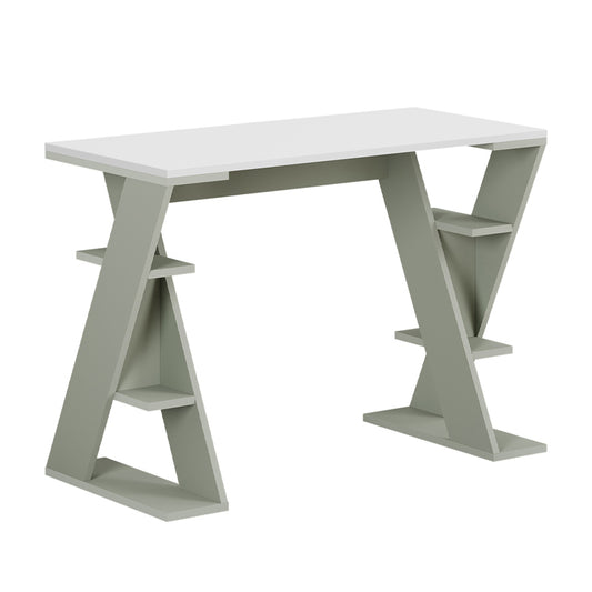 Γραφείο Εργασίας Papillon Χρώμα Ash Green - Λευκό 106x50x75