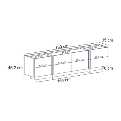 TV Unit Lowen Travertine Color 180x35x46.2