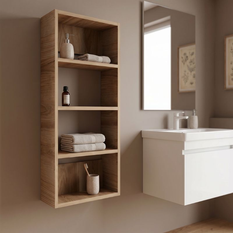 Wall Shelf Rafina Walnut Color UD 40x15x90
