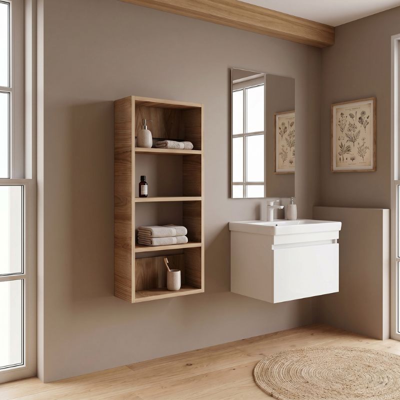 Wall Shelf Rafina Walnut Color UD 40x15x90